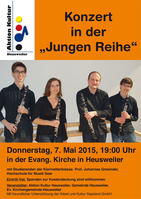 Konzert mit Studierenden der Klarinettenklasse Prof. Gmeinder