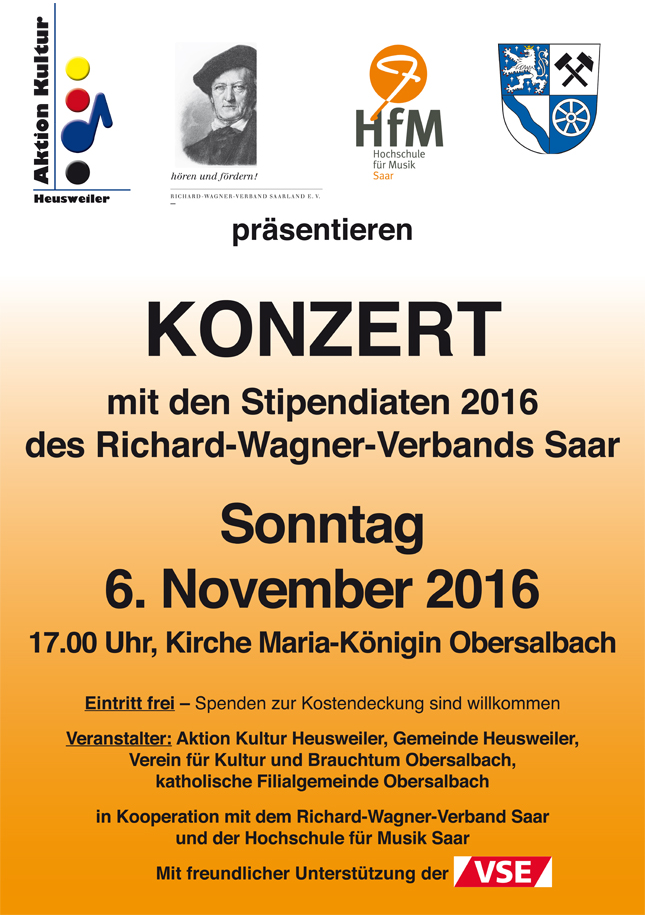 3. Stipendiatenkonzert des Richard-Wagner-Verbands Saar