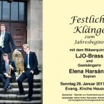 Festliche Klänge zum Jahresbeginn mit dem Bläserquintett LJO-Brass