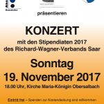 Konzert mit den Stipendiaten 2017 des Richard-Wagner-Verbands Saar