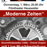 „Moderne Zeiten“ mit Charlie Chaplin und Live-Musik Improvisationsklasse Prof. Dr. Jörg Abbing