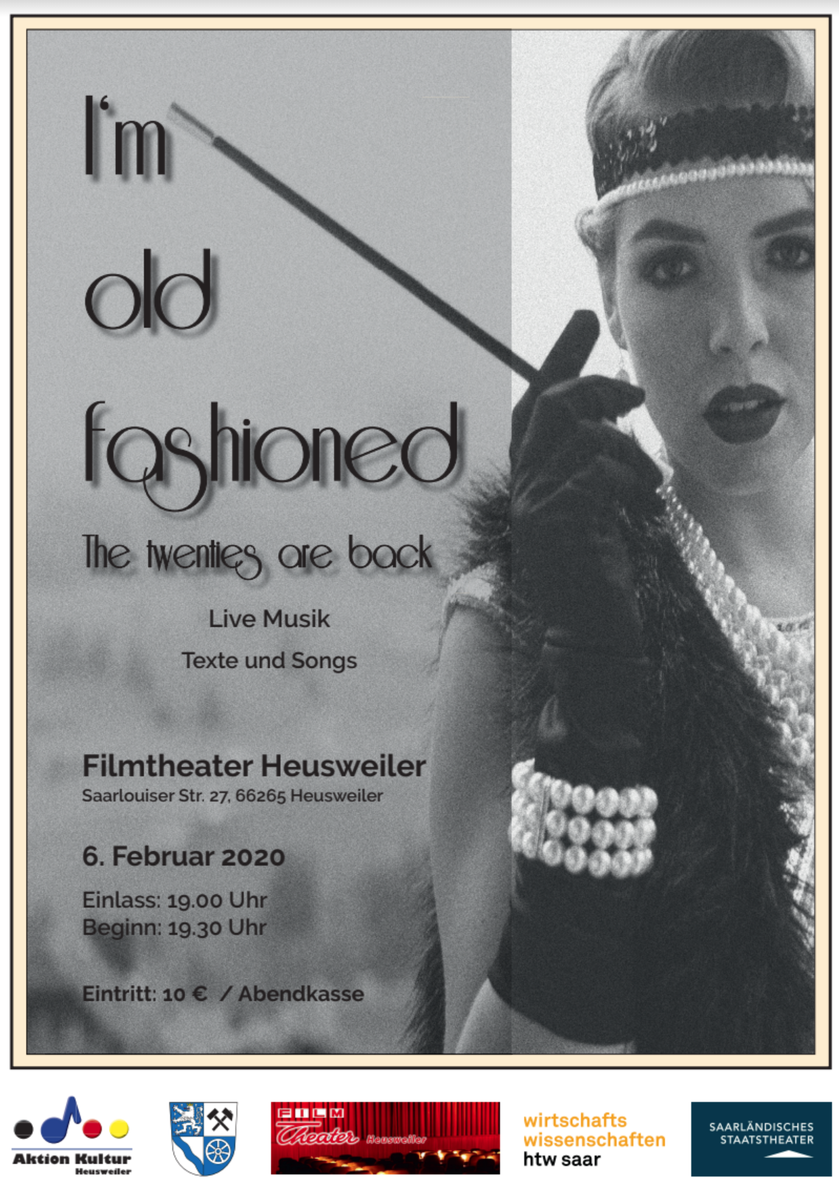 I'm old fashioned - The twenties are back -  Musikalisch literarischer Abend in Kino Heusweiler