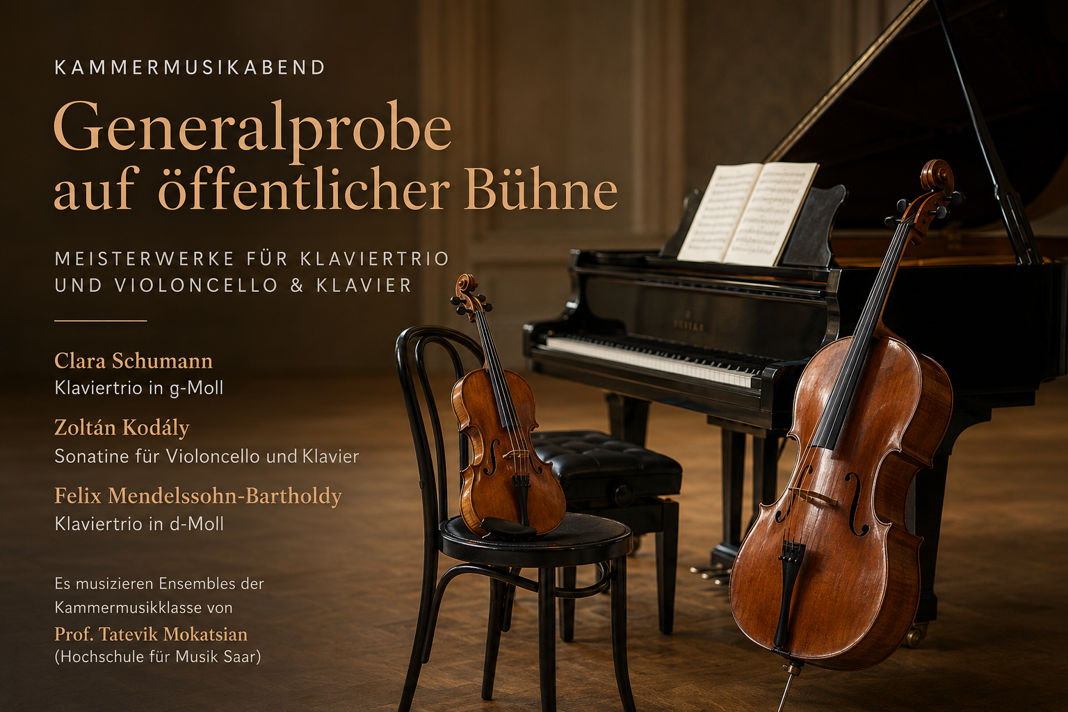 3. Studiokonzert - Drei Ensembles der Hochschule für Musik