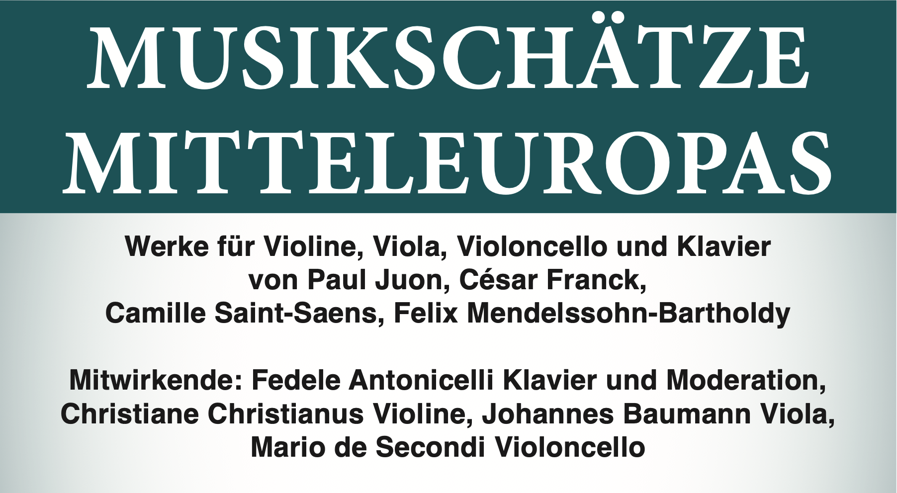 Fedele Antonicelli präsentiert Musikschätze Mitteleuropas